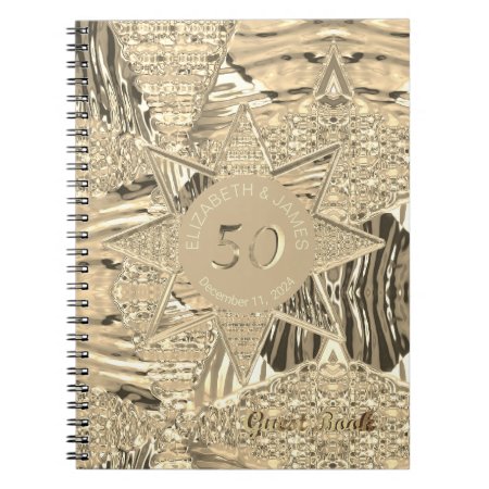 50th Anniversary Party Golden Wedding Guest Book