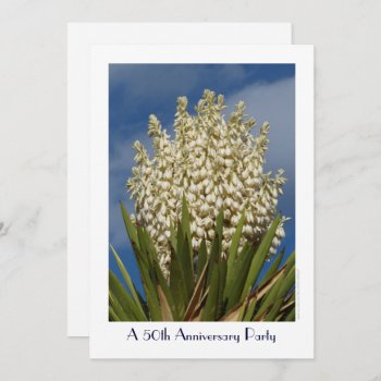 50th Anniversary Party Invitation Flowering Yucca by SocolikCardShop at Zazzle