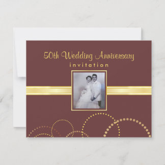 50th Anniversary Party Invitation - Photo Optional