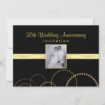 50th Anniversary Party Invitation - Photo Optional by SquirrelHugger at Zazzle