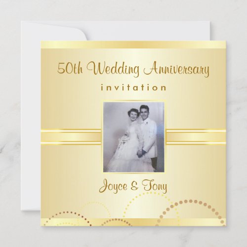 50th Anniversary Party Invitation - Photo Optional