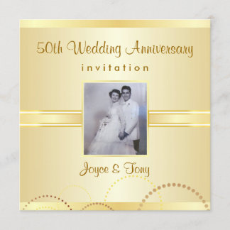 50th Anniversary Party Invitation - Photo Optional