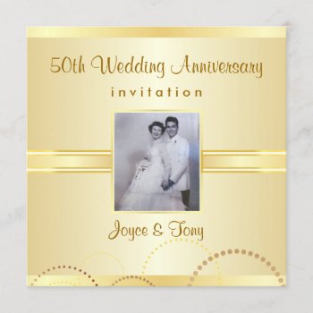 50th Anniversary Party Invitation - Photo Optional by SquirrelHugger at Zazzle