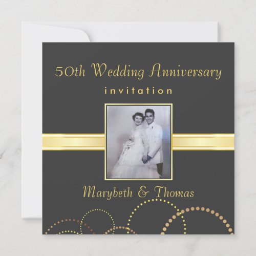 50th Anniversary Party Invitation - Photo Optional