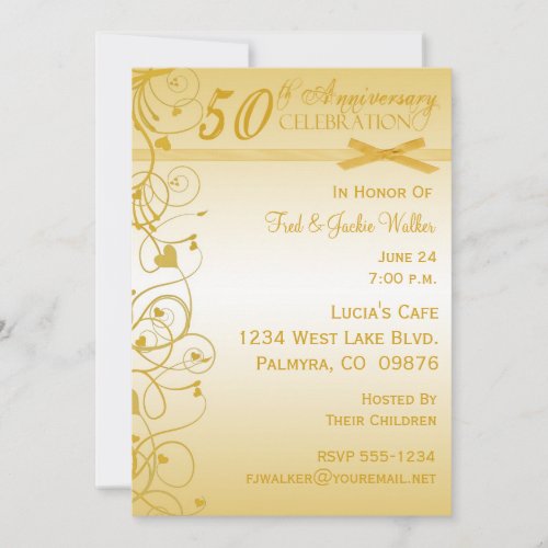 50th Anniversary Party Invitations
