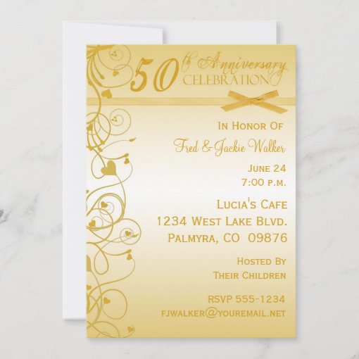 50th Anniversary Party Invitations 