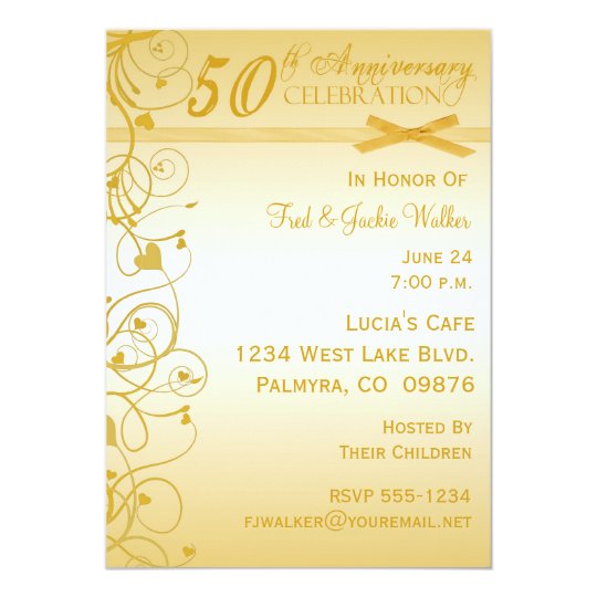 50th Anniversary Party Invitations