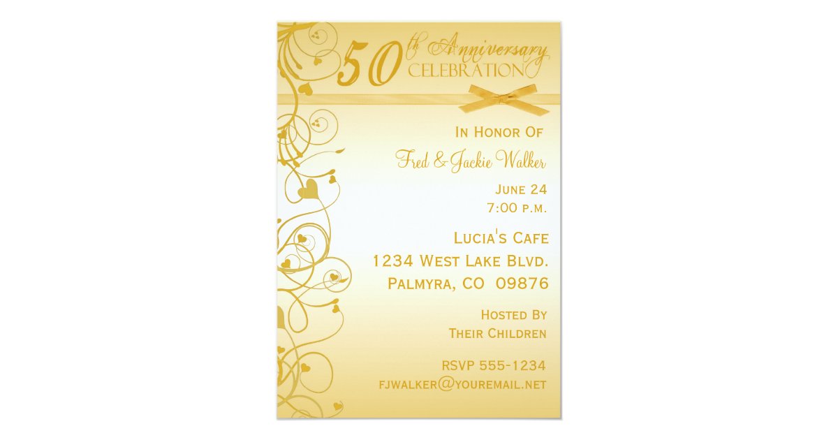 50th Anniversary Party Invitations | Zazzle.com