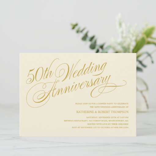 50th Anniversary Party Invitations | Zazzle