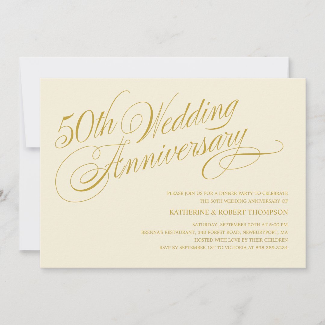 50th Anniversary Party Invitations | Zazzle