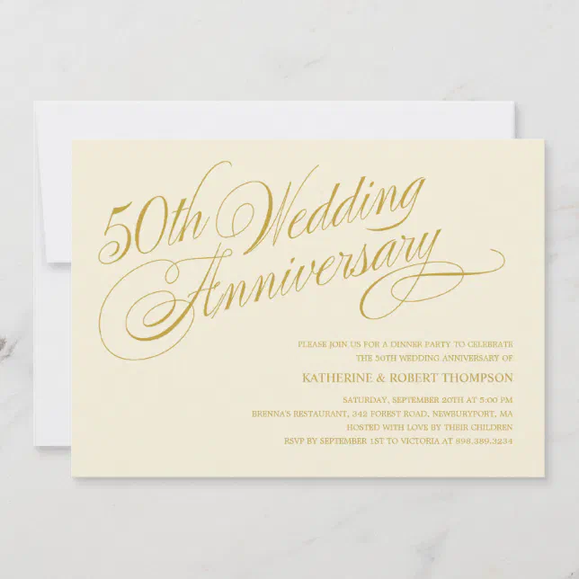 50th Anniversary Party Invitations | Zazzle