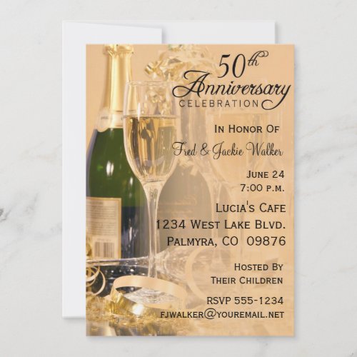 50th Anniversary Party Invitations