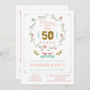 50th Anniversary Party Invitations