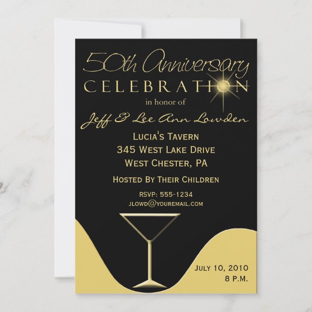 50th Anniversary Party Invitations (Front)