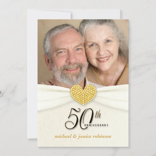 50th Anniversary Party Invitations - Classic Ivory