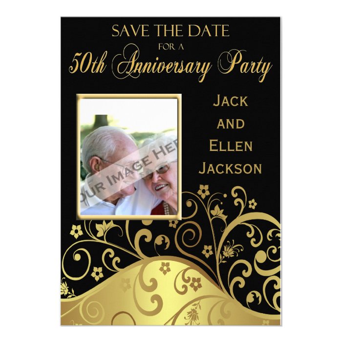 50th Anniversary Party Save the Date With Photo Announcements