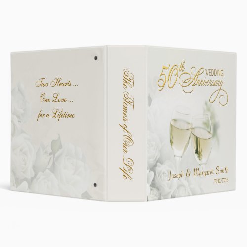 50th Anniversary _ Personalized Album 3 Ring Binder