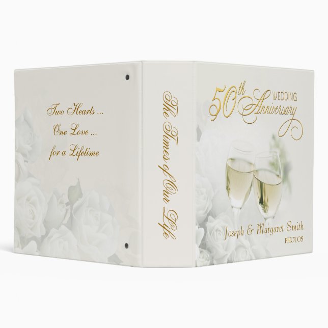 50th Anniversary - Personalized Album 3 Ring Binder (Background)
