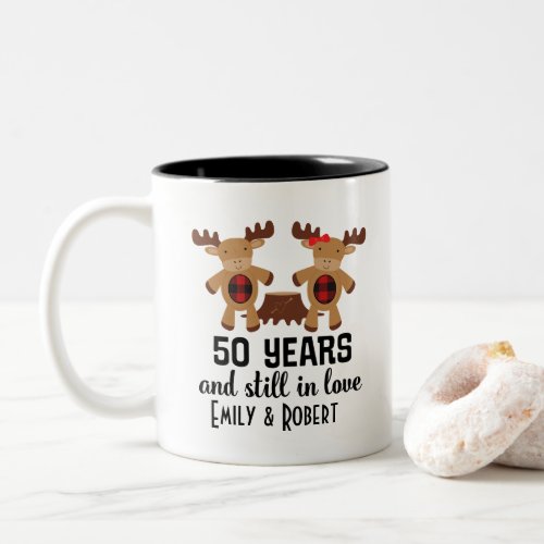 50th Anniversary Personalized Couples Mug Gift