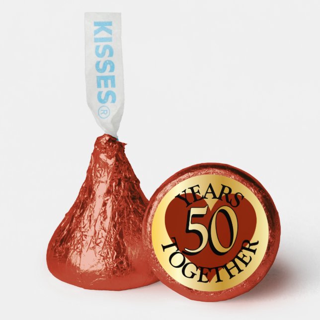 50th Anniversary Personalized Hershey®'s Kisses® (Front)