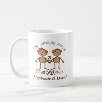 50th Anniversary Personalized His And Hers Mugs by MainstreetShirt at Zazzle