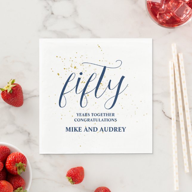 50th Anniversary Personalized Napkins (Insitu)