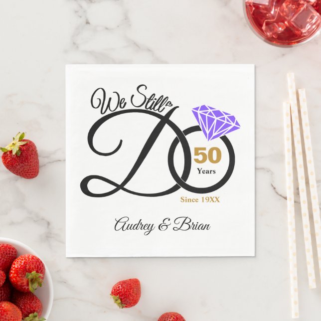 50th Anniversary Personalized Napkins (Insitu)