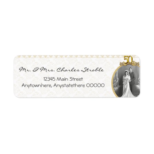 50th Anniversary Photo Address Label