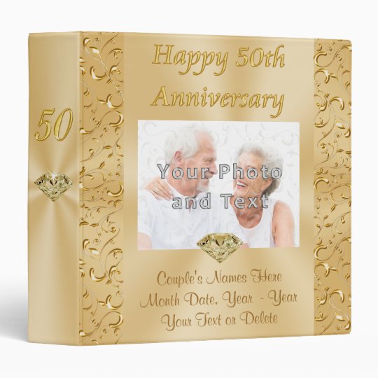 50th Anniversary Photo Album Couple s Photo Names 3 Ring