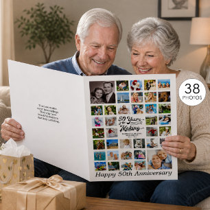 50th Anniversary Photo Collage 50 Years in Making Card