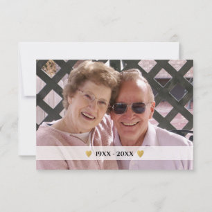 50th Anniversary Photo Golden Wedding Thank You Card