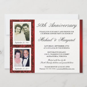 50th Anniversary - Photo Invitations - Then & Now