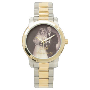 50th Anniversary Photo Personalized Watch