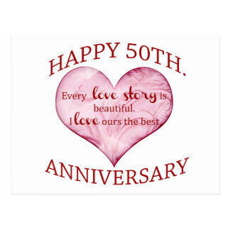 50th. Anniversary Postcard