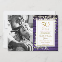50th Anniversary Purple Wood Lights Photo