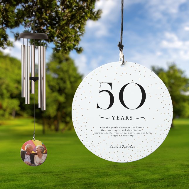 50th Anniversary Quote | Personalized Photo Wind Chime (Creator Uploaded)