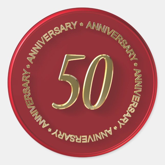 50th anniversary red wax seal (Front)