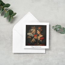 50th Anniversary Regal King Queen of Hearts Card