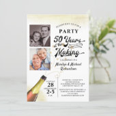 50th Anniversary Retro YEARS IN THE MAKING Photo Invitation (Standing Front)