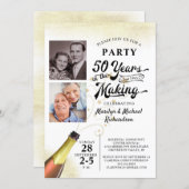 50th Anniversary Retro YEARS IN THE MAKING Photo Invitation (Front/Back)