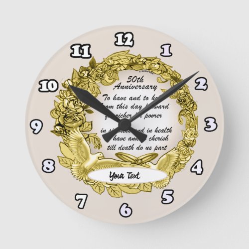 50th Anniversary Round Clock