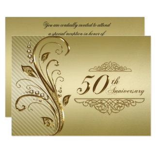  50th Wedding Anniversary RSVP Cards  Templates Zazzle