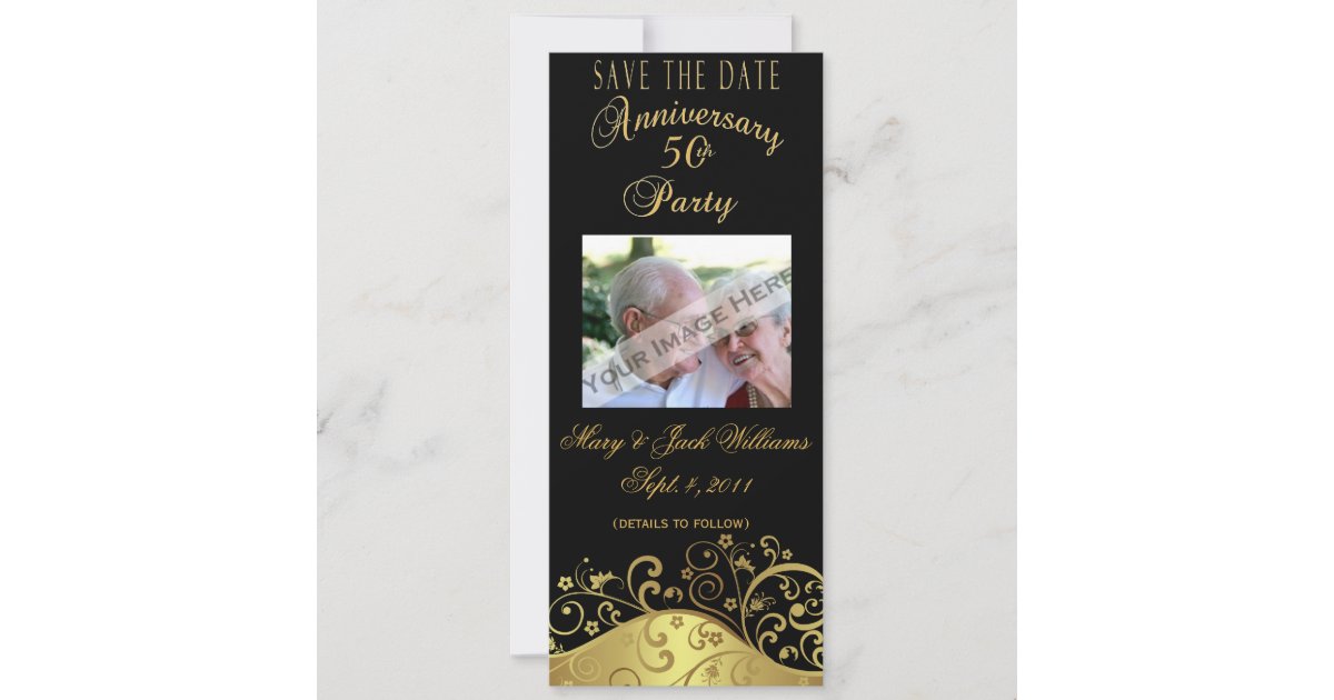 50th Anniversary Save The Date Card Invitation Zazzle Com