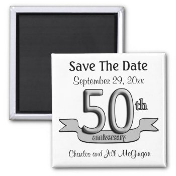 50th Anniversary Save The Date Party Favors Magnet by malibuitalian at Zazzle