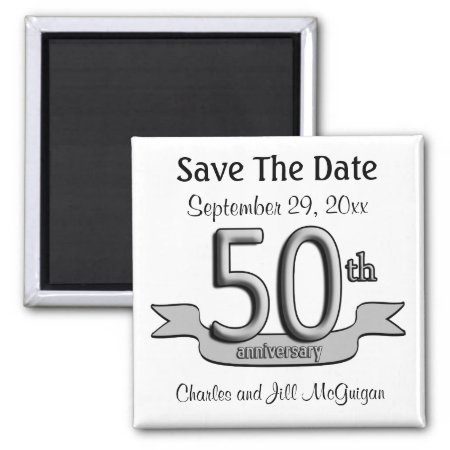 50th Anniversary Save The Date Party Favors Magnet