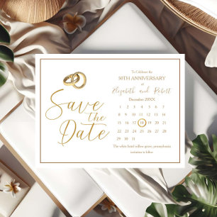 50th Anniversary Save The Date Postcard Calendar