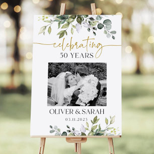 50th Anniversary Sign Celebrating 50 Years Welcome