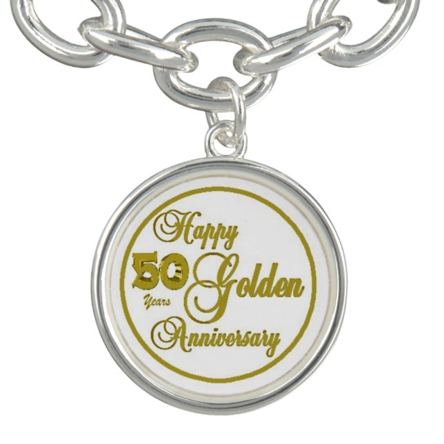 50th Anniversary Silver Charm Bracelet (Design)