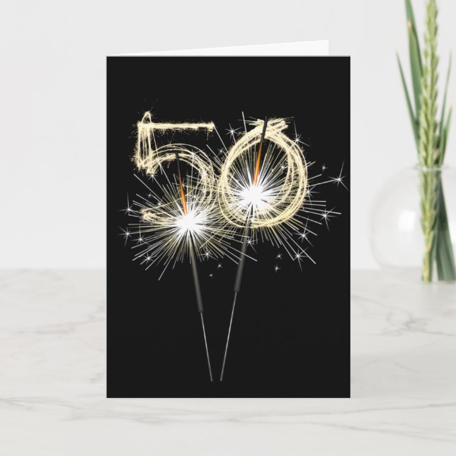 50th Anniversary Sparklers on Black Card (Front)