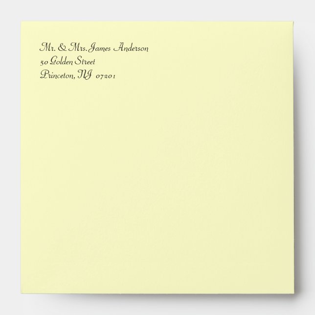 50th Anniversary Square Invitation Envelopes (Front)